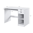 Jela 2 Drawer Desk in White