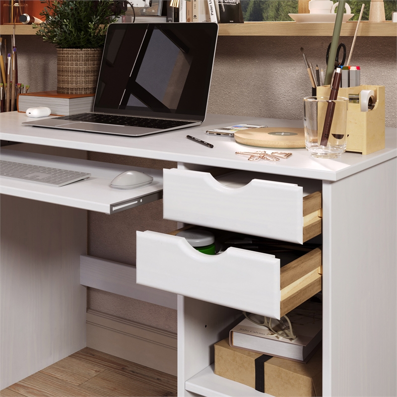 Jela 2 Drawer Desk in White