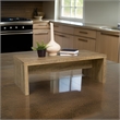 Nette 47 Inch Coffee Table with Rough Hewn Saw Marks- Wood- Natural Brown