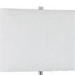 30 Inch Table Lamp- Acrylic Crystal- Rectangular Shade- Curved- Silver
