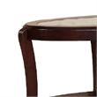 Lyn 51 Inch Console Table with Oval Glass Top and Lower Shelf- Brown Wood