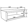 Beni 46 Inch Coffee Table- Rectangular Handcrafted Mango Wood Frame- Brown