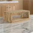 Beni 46 Inch Coffee Table- Rectangular Handcrafted Mango Wood Frame- Brown
