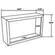 Beni 46 Inch Console Table- Rectangular Handcrafted Mango Wood Frame- Brown