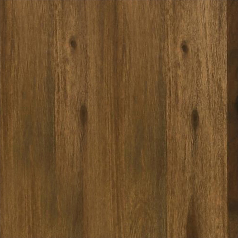 Ody 34 Inch Console Sofa Table- U Shaped- Sheesham Wood- Auburn Brown