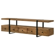 70 Inch TV Media Entertainment Console with 4 Drawers- Mango Wood- Brown