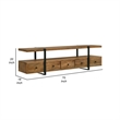 70 Inch TV Media Entertainment Console with 4 Drawers- Mango Wood- Brown
