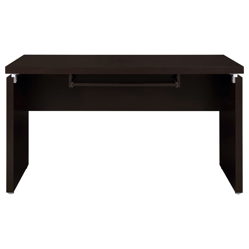 Niti 83 Inch Computer Office Desk- L Shape- Slide Out Keyboard Tray- Brown