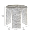 Asha 22 Inch Side End Table- Round Shaped Top with Natural Rattan Wrapping