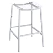 Ani 29 Inch Barstool Set of 2- Acrylic Clear Seat- Footrest- Chrome Metal