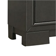 Aliso 23 Inch Nightstand- 2 Drawers- Bracket Feet- Solid Wood- Dark Gray