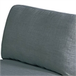 Gimy 37 Inch Modular Armless Sofa Chair- Gray Dorris Upholstery- Wood