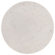Wolu 30 Inch Coffee Table- White Marble Round Top- Natural Brown Mango Wood