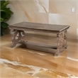 Gia Coffee Table- 52 Inch Rectangular Top- Carved Details- Brown Solid Wood