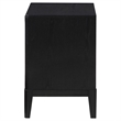 Jack Nightstand- 2 Drawers- Gold Metal Handles- Wire Brushed Black Wood