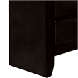 Simo Nightstand- Spacious Top- Metal Knobs- 3 Drawers- Black Solid Wood
