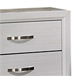 Erica Nightstand- 2 Drawers- White Wood Finished Frame- Metal Handles