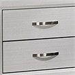 Erica Nightstand- 2 Drawers- White Wood Finished Frame- Metal Handles