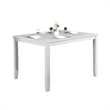 Ziko 5 Piece Dining Table Set- 4 Crossed Back Chairs- White Solid Wood