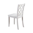 Ziko 5 Piece Dining Table Set- 4 Crossed Back Chairs- White Solid Wood