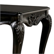 Roche Side End Table- 29 Inch- Classic Cabriole Legs- Dark Brown Solid Wood