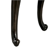 Roche Side End Table- 29 Inch- Classic Cabriole Legs- Dark Brown Solid Wood