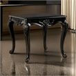 Roche Side End Table- 29 Inch- Classic Cabriole Legs- Dark Brown Solid Wood