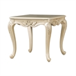 Roche Side End Table- 29 Inch- Classic Cabriole Legs- Champagne Gold Wood