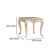 Roche Side End Table- 29 Inch- Classic Cabriole Legs- Champagne Gold Wood