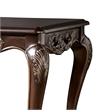 Halie Side End Table- 28 Inch- Classic Cabriole Legs- Dark Brown Solid Wood
