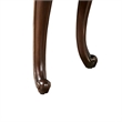 Halie Side End Table- 28 Inch- Classic Cabriole Legs- Dark Brown Solid Wood