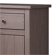 Stav Nightstand- 1 Drawer and Door- 25 Inch- Plank Style- Gray Solid Wood