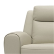 Cobe Manual Recliner Loveseat- 41 Inch- Center Console- Grain Beige Leather