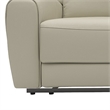 Cobe Manual Recliner Loveseat- 41 Inch- Center Console- Grain Beige Leather
