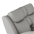 Cobe Manual Recliner Loveseat- 41 Inch- Center Console- Grain Gray Leather