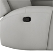 Cobe Manual Recliner Loveseat- 41 Inch- Center Console- Grain Gray Leather