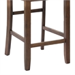 Lasie 5 Piece Counter Height Table Set- 4 Chairs- Slatted- Brown Solid Wood