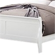 Ryla Queen Size Bed- Sleek Modern Panel Headboard Design- White Solid Wood