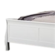 Ryla Queen Size Bed- Sleek Modern Panel Headboard Design- White Solid Wood