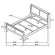 Nim Full Size Bed- Sleigh Panel Headboard Design- White- Low Profile