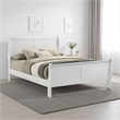 Nim Full Size Bed- Sleigh Panel Headboard Design- White- Low Profile