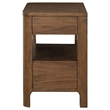 Rie Nightstand w 2 Drawers and Lower Shelf- Walnut Brown Poplar Wood