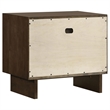Genu Nightstand- 2 Drawers w Fingertip Handles- Warm Walnut Brown
