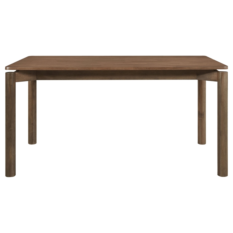 Rida Dining Table- Rich Dark Brown Hardwood- Rectangular 59 Inch Top