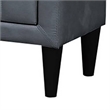 Rheo Nightstand- 2 Drawers- 22 Inch Upholstered in Dark Gray Velvet