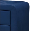 Rheo Nightstand- 2 Drawers- 22 Inch Upholstered in Navy Blue Velvet