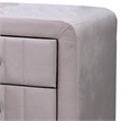 Rheo Nightstand- 2 Drawers- 22 Inch Upholstered in Light Pink Velvet
