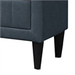 Rheo Nightstand- 2 Drawers- 22 Inch Upholstered in Charcoal Gray Linen
