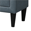 Rheo Nightstand- 2 Drawer- 22 Inch Slate Gray Brushed Linen Upholstery