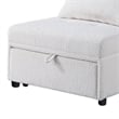 Jiya Convertible Sofa Chair to Single Bed- White Fabric- 76 Inch